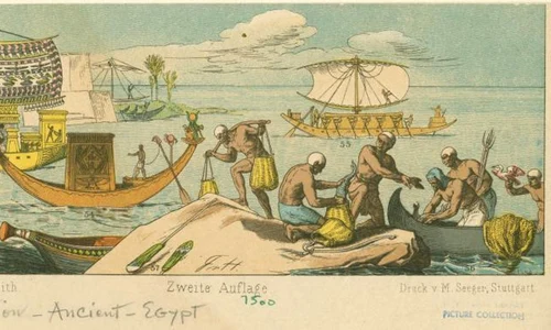 Bărci egiptene (© The Miriam and Ira D. Wallach Division of Art, Prints and Photographs: Picture Collection, The New York Public Library. The New York Public Library Digital Collections. 1883-1886)