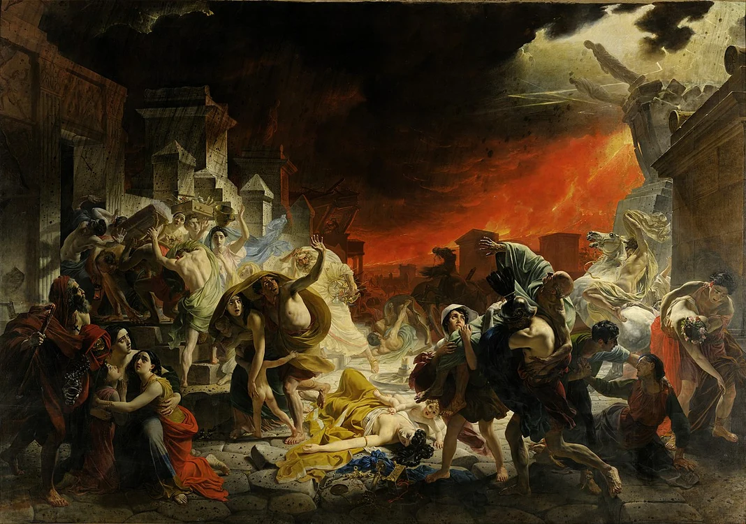 „Ultima zi a orașului Pompeii” - Pictură de Karl Brullov, 1830-1833/FOTO: Wikipedia