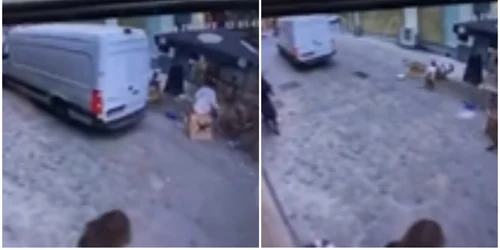 Duba loveste o terasa din Bruxelles FOTO captură video