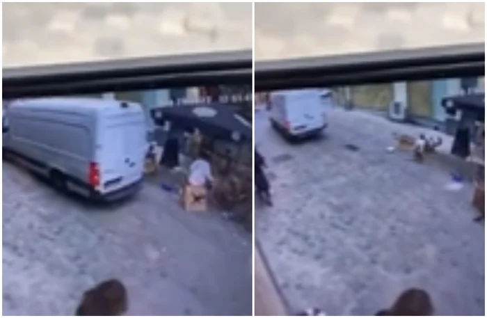 O camionetă a lovit o terasă din centrul Bruxellesului, Foto: Captură video