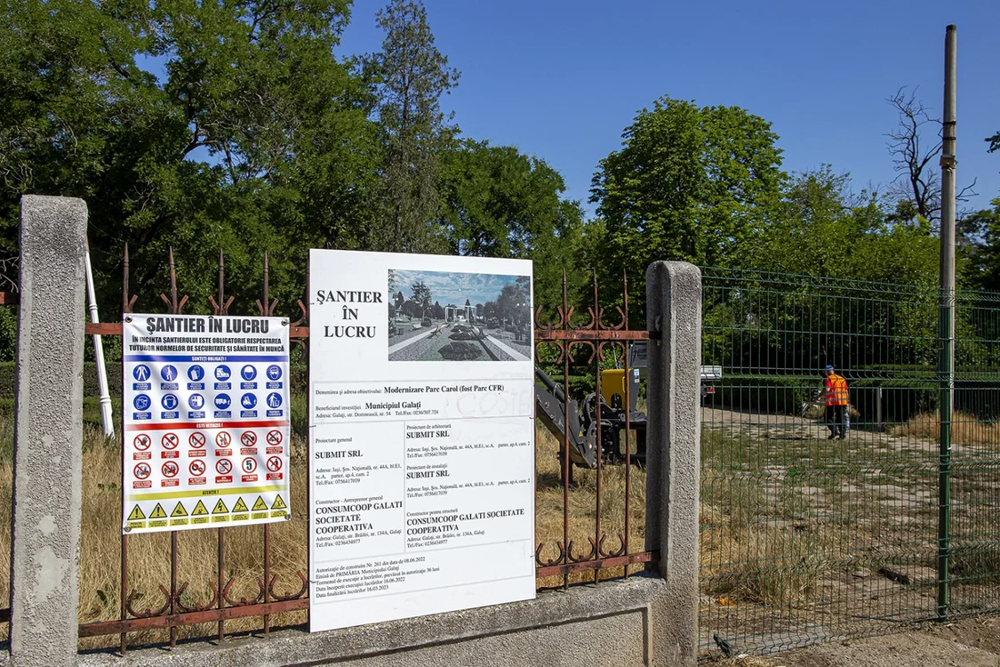 Parcul Carol, modernizat sursa: Primăria Galaţi