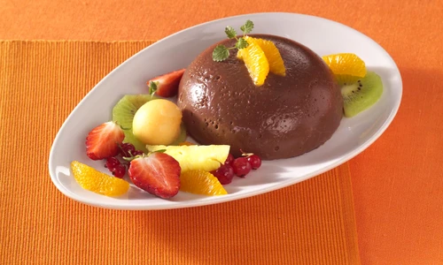 Chocolate Custard with Fruit jpeg