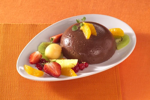 Chocolate Custard with Fruit jpeg