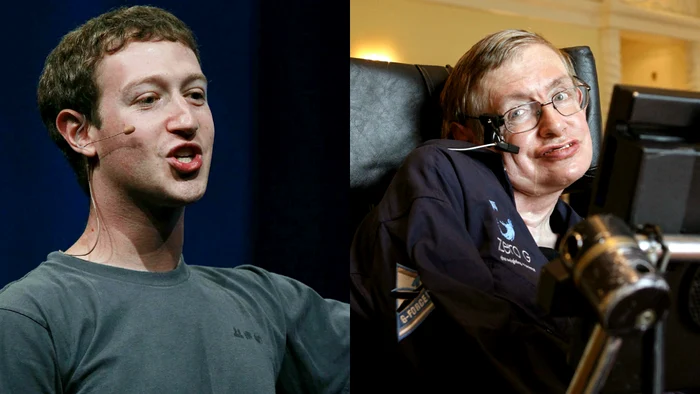 
    Stephen Hawking Mark Zuckerberg Facebook  