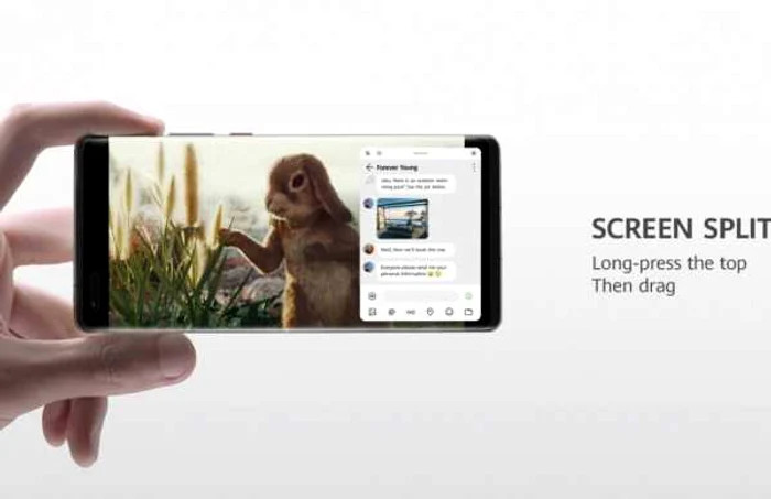Interfaţa EMUI 11 split screen
