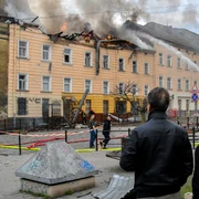 Rusia a bombardat in plină zi centrul istoric al Liovului FOTO EPA EFE jpg