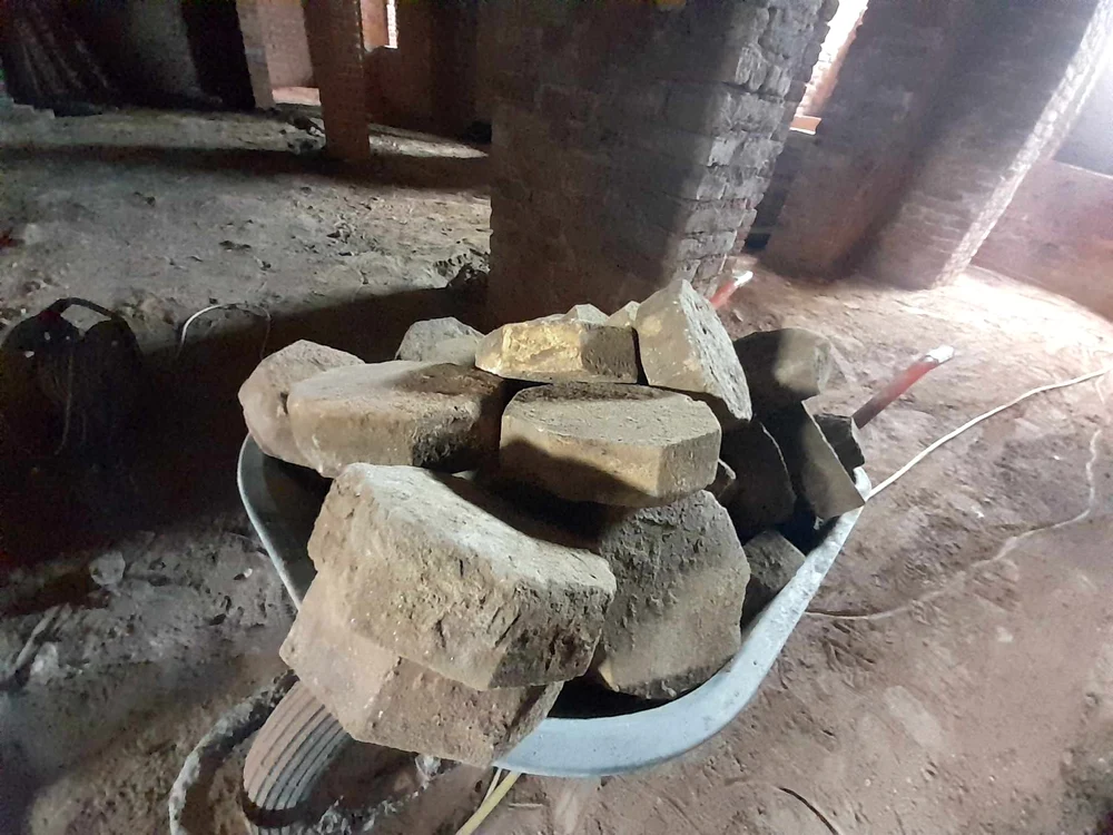 Conacul Mocioni de la Foeni în timpul restaurării FOTO Ștefan Both