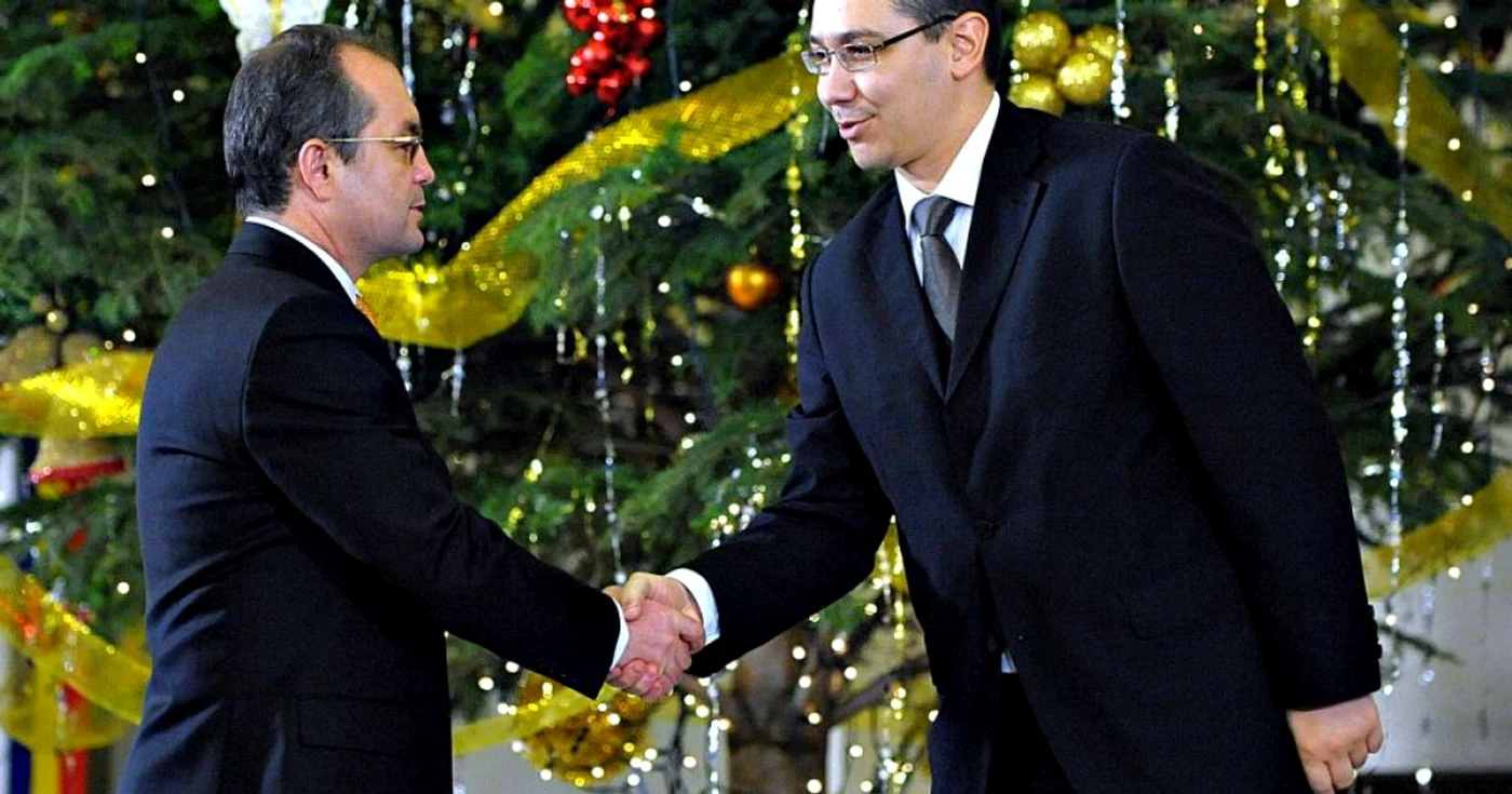 Emil Boc şi Victor Ponta FOTO Mediafax