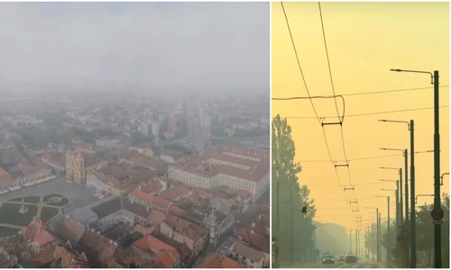 Fumul a acoperit Timișoara jpg