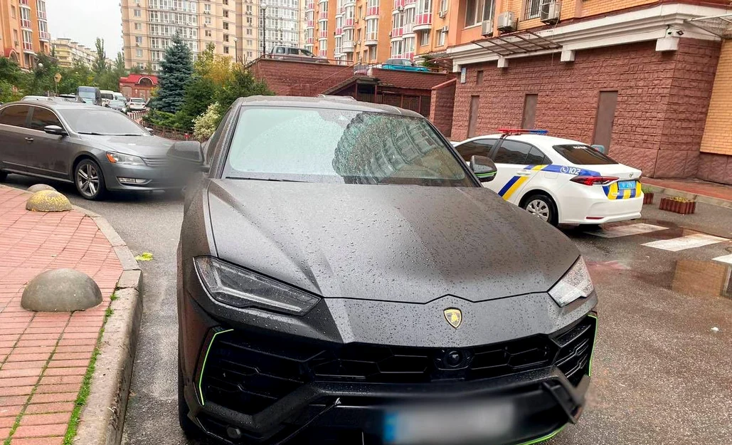 Mașina în care a fost găsit FOTO: Poliția ucraineană