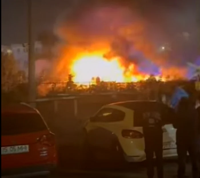 Incendiu în Iași FOTO Captură video