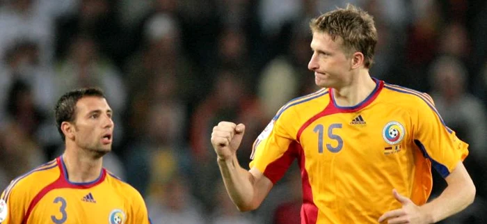 Dorin Goian (dreapta) a marcat golul victoriei cu Olanda, scor 1-0, la Constanța, în 2007.