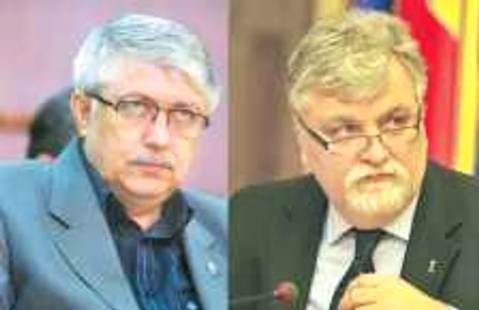 Cătălin Croitoru (stânga) şi Petru Filip, artizanii afacerii cu patrimoniul universităţilor private 