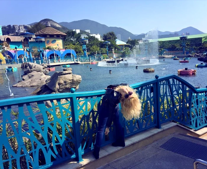 Andreea Bălan, la Ocean Park, în Hong Kong