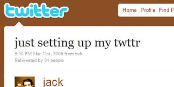 Primul mesaj al lui Jack Dorsey pe Twitter