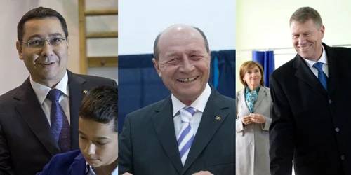 Colaj bun Ponta Basescu Iohannis la vot FOTO Mediafax 