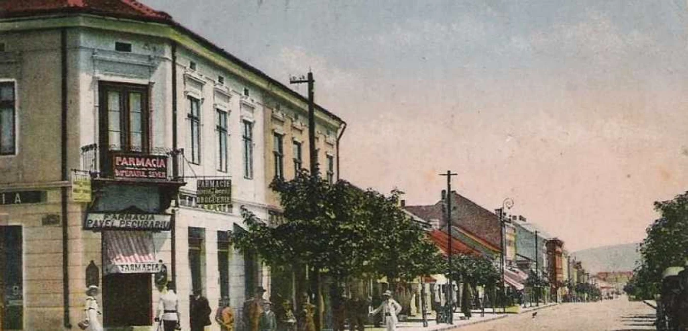 Centrul Severinului la 1900 Sursa Facebook