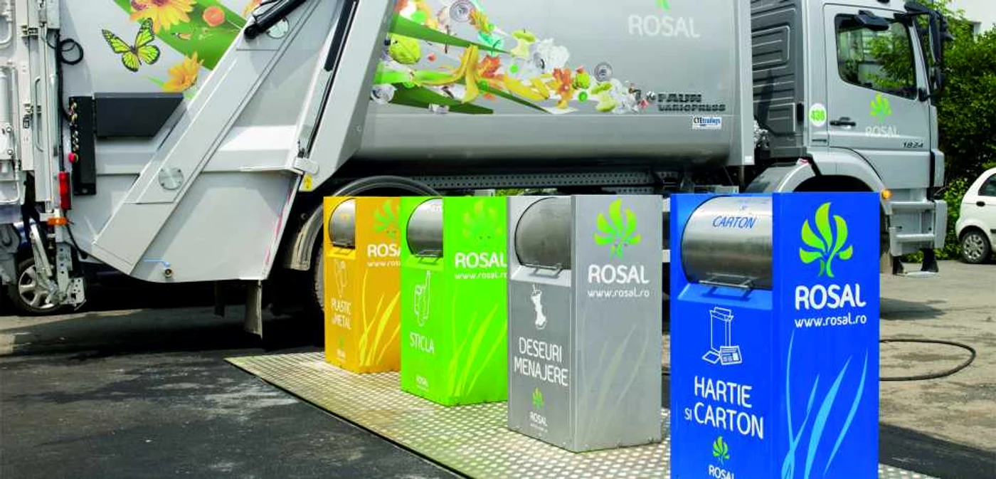 În 107 locuri din Ploieşti au fost montate şi platforme pentru selectare selectivă. FOTO: rosal.ro