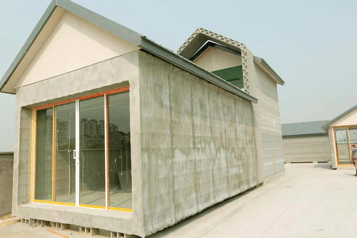 Imprimanta creează un fel de cărămizi, ce vor fi suprapuse una peste alta