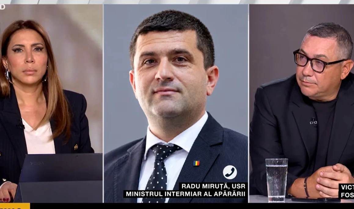 Scandal între Victor Ponta și Radu Miruță, în direct la B1 TV