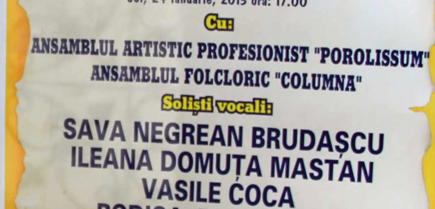 Intrarea la spectacol este liberă FOTO Arhivă