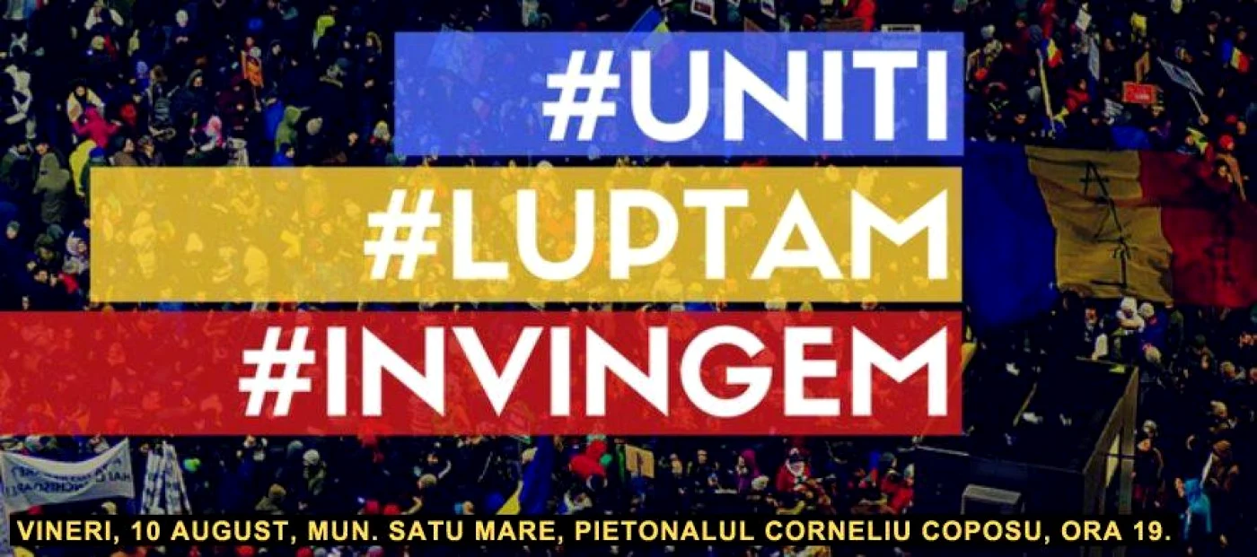 Protestul a fost organizat în mediul online de pagina Sătmarul Civic - foto:Facebok Sătmarul civi