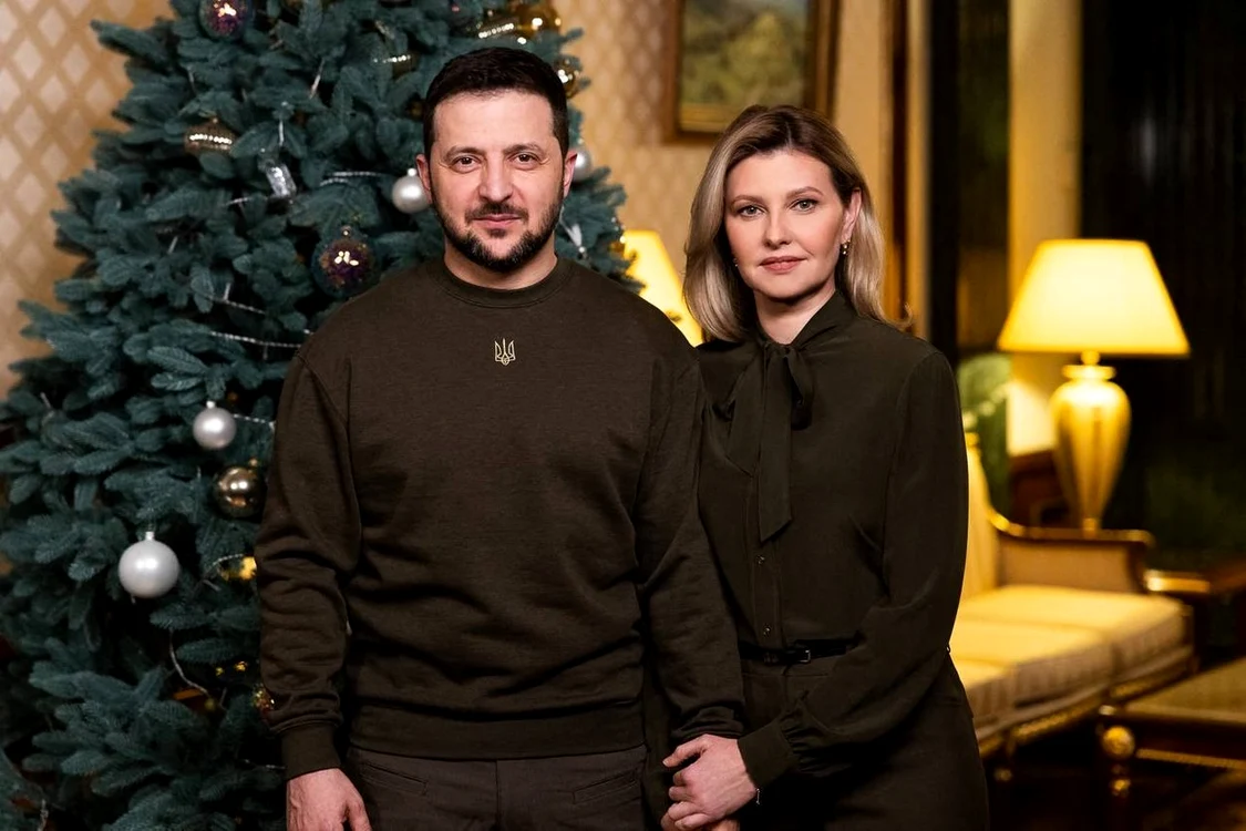 Volodimir Zelenski alături de soția Olena FOTO Profimedia 