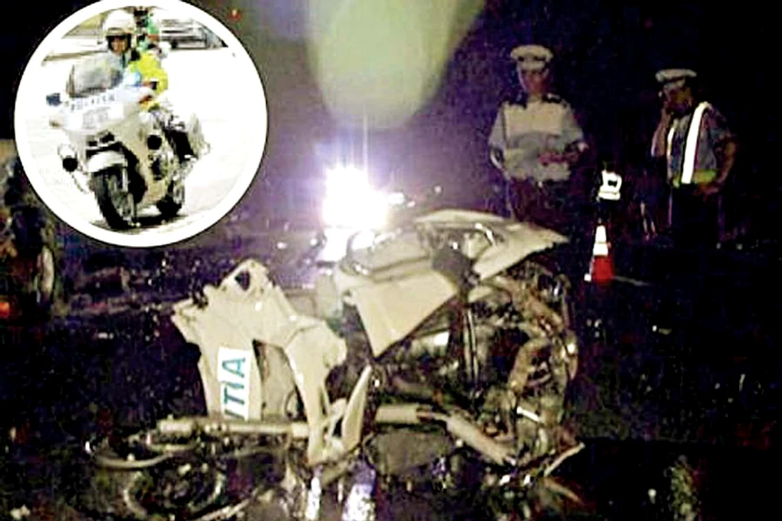 Poliţistul Dobrilă,  într-o fotografie  din 2011, făcută  înaintea accidentului  care i-a schimbat viaţa