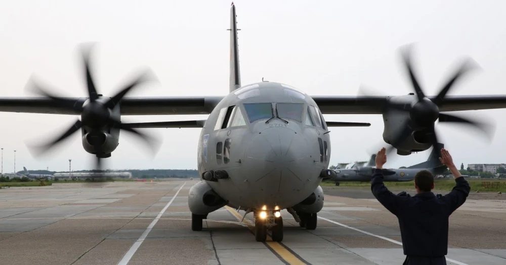 Un avion C-27J Spartan al Forțelor Aeriene Române a plecat în Elveţia, pentru a transporta şase pacienţi cu arsuri la un spital din Franţa