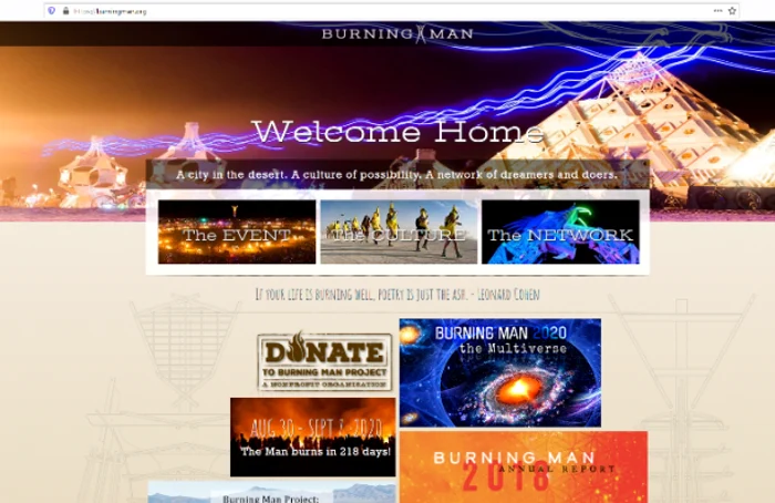 Burning Man Homepage