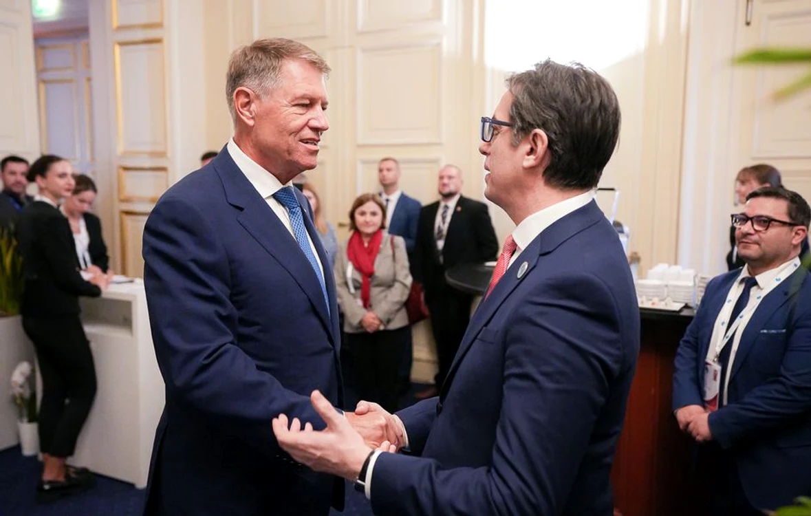 Klaus Iohannis și președintele Macedoniei de Nord FOTO Arhivă 