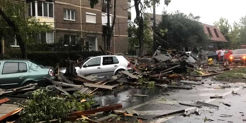Timişoara în imagini după furtuna de duminică FOTO Facebook/Info Trafic jud. Timiş