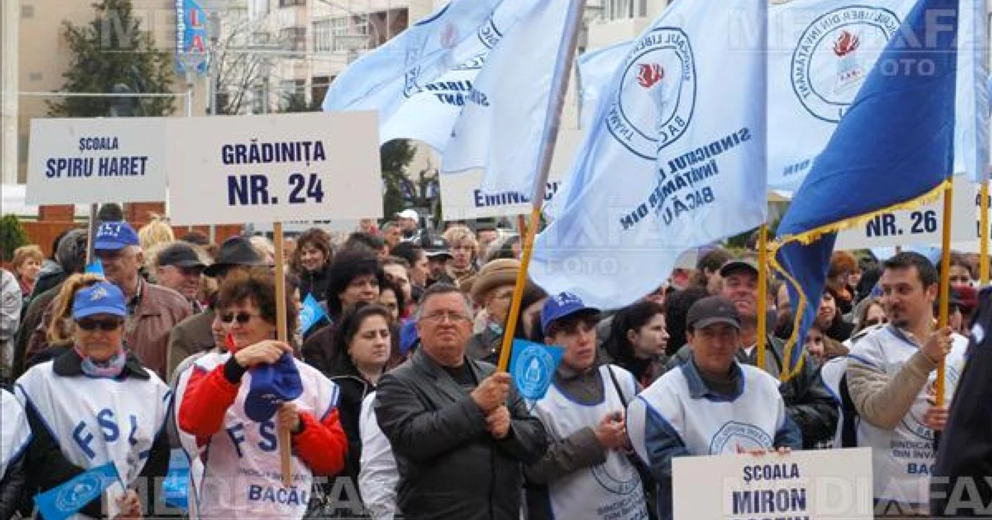 Aproape 10.000 de angajaţi din Educaţie au ieşit în stradă la începutul lunii   FOTO: Adevărul
