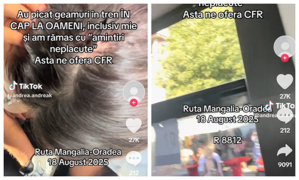 Pericol într-un vagon CFR: un geam s-a spart peste călători, pe ruta Mangalia–Oradea