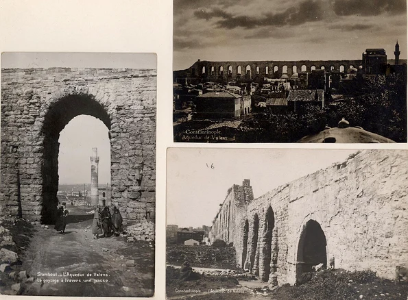 Apeductul lui Valens în fotografii de epocă (© Flickr / Salt Research) 