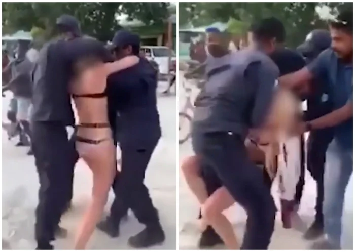 Imagini cu intervenţia brutală a poliţiştilor FOTO Captură video