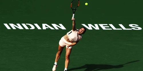 Simona Halep în meciul contra cehoaicei Kristyna Pliskova la turneul Indian Wells în California Statele Unite ale Americii FOTO Guliver / Getty images