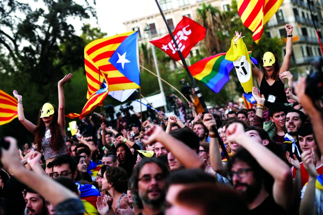 Miting pentru independenţă la Barcelona FOTO AFP