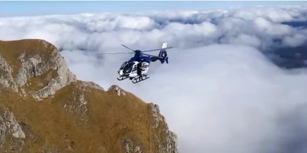 intrervenţie elicopter accident montan foto salvamont busteni