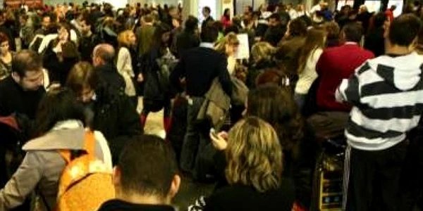 Aeroportul Barajas este paralizat (Foto: 20 minutos)