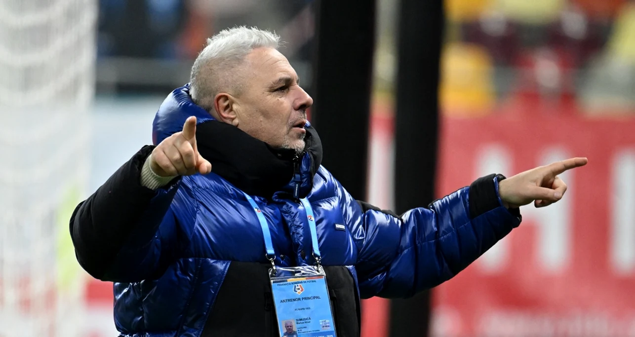 Marius Șumudică încearcă să ducă Rapidul în playoff. Foto Sportpictures 