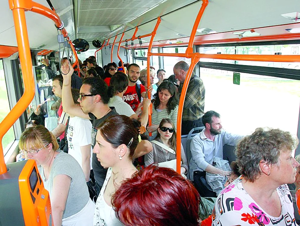 În autobuz