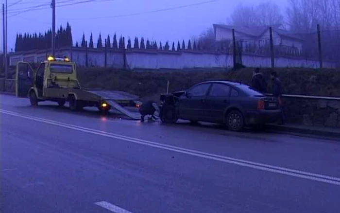 Accidentul a avut loc la ieşirea din municipiul Botoşani pe şoseaua către Iaşi FOTO botosaninecenzurat.ro