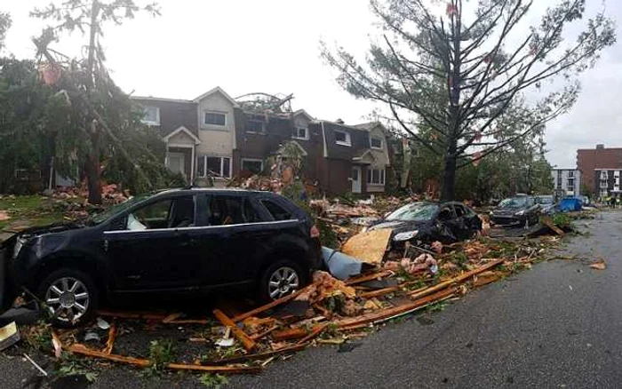 Pagube produse de tornadă în Quebec FOTO AFP