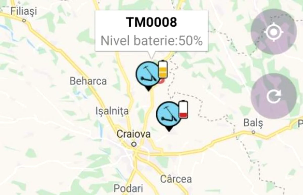 Aplicaţie trotinete