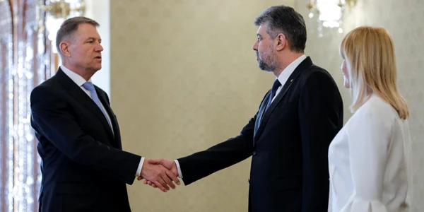 Consultări partide politice Cotroceni - PSD - Klaus Iohannis - Marcel Ciolacu - Gabriela Firea / FOTO Inquam Photos / George Călin / 26 feb 2020