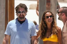 *EXCLUSIVE* Gerard Butler and Morgan Brown meet with friends at the beach in Mexico jpeg