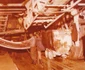 Imagine cu scutul şi şantierul de la metrou din 1984 FOTO comunismulinromania.ro