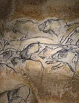 Lei de peșteră pictați pe pereții peșterii Chauvet din Franța (© Claude Valette / Wikimedia Commons)