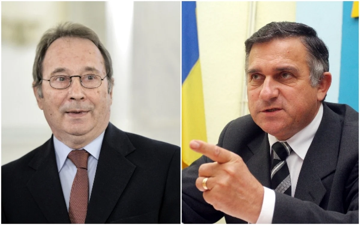 Zeci de foşti parlamentari merg în faţa CCR (printre care şi Gheorghe Funar), condusă de un fost coleg al lor (Valer Dorneanu - stânga), pentru a-şi recupera dreptul la pensie specială pentru anii din legislativ FOTO Colaj Adevărul